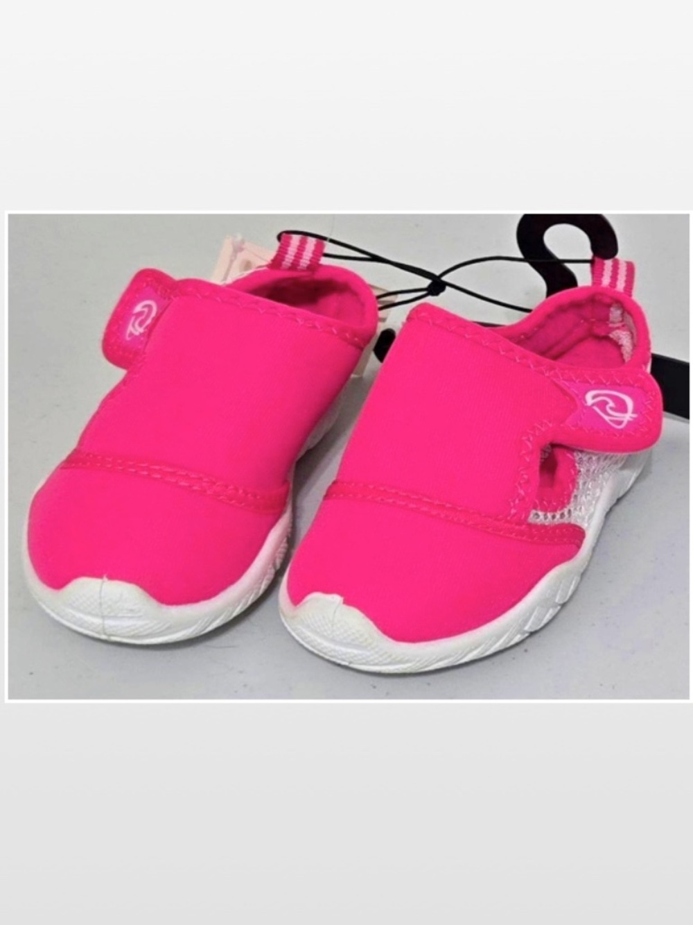 New Wave Zone Water Shoes Girls Size 6 Toddlers Pink White Mesh Kids NWT